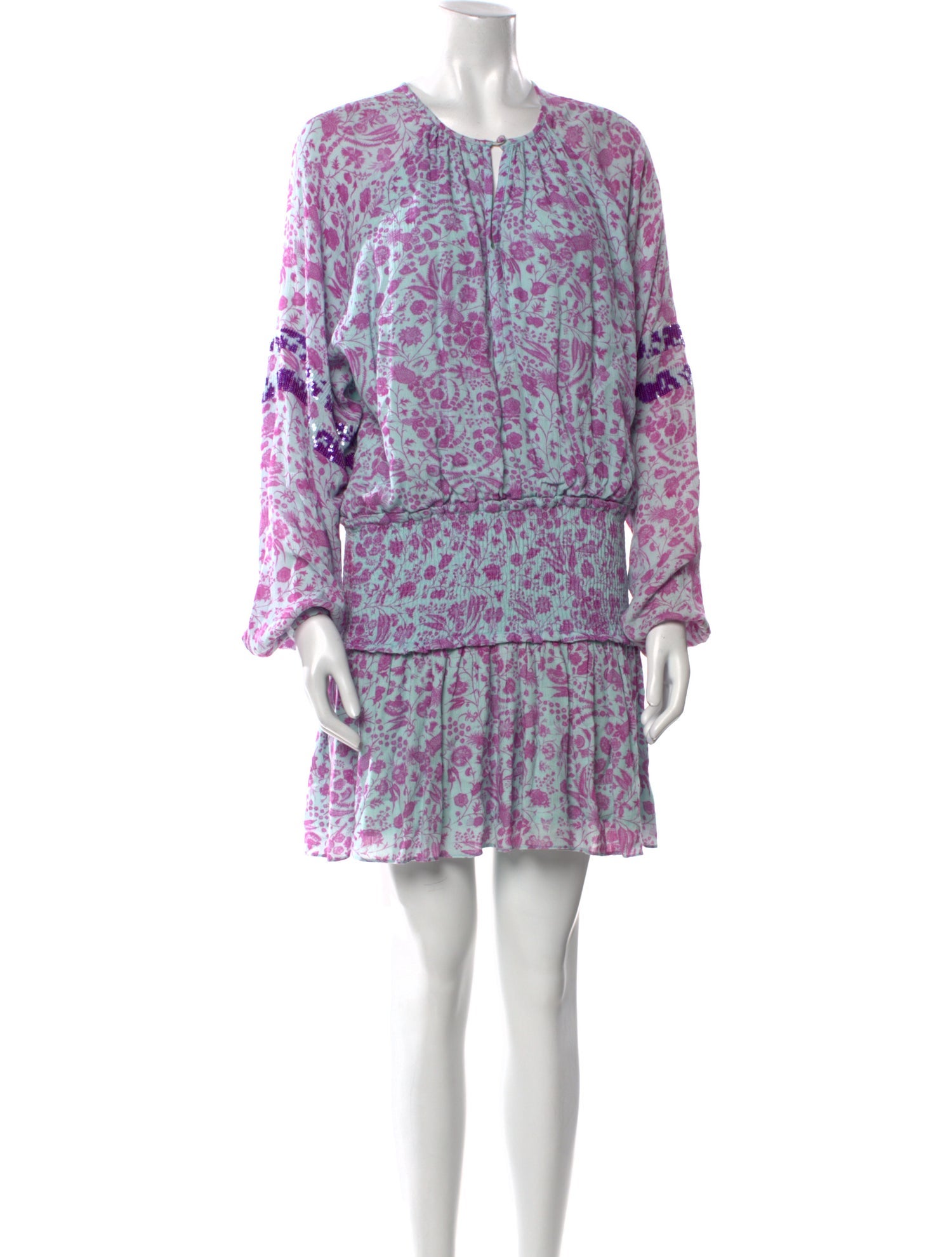 Hemant and Nandita Floral Print Mini Dress