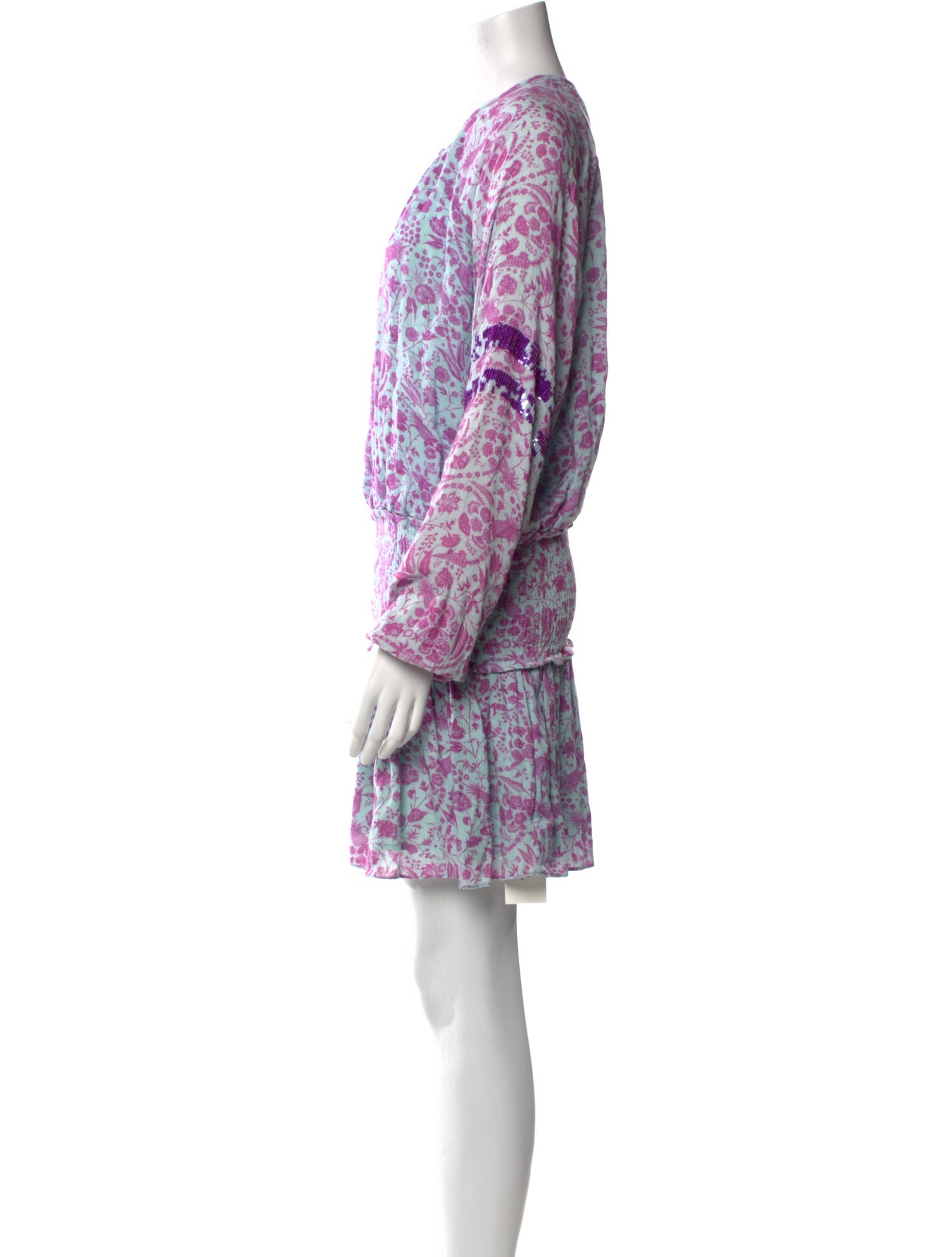 Hemant and Nandita Floral Print Mini Dress