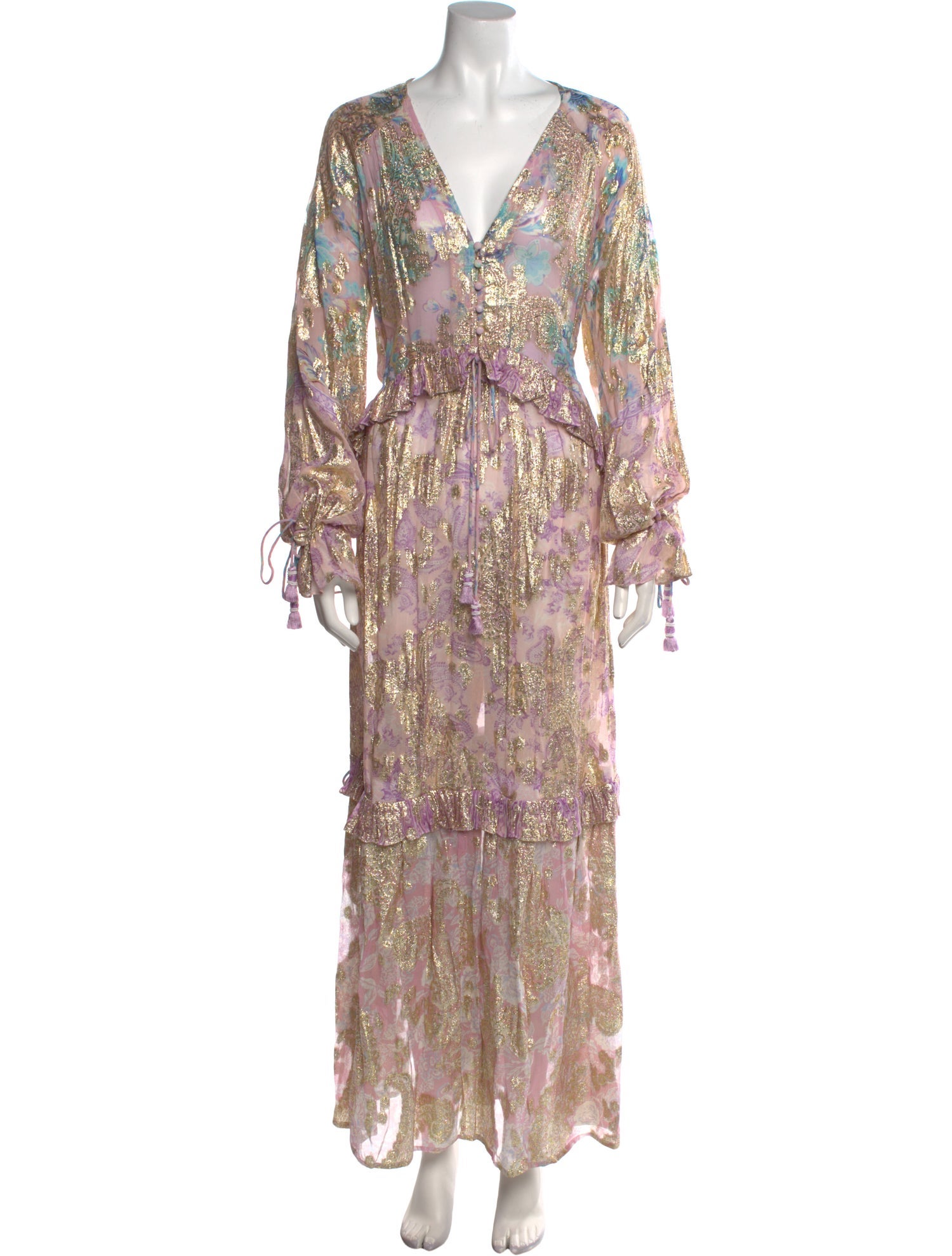 Hemant and Nandita Floral Print Long Dress