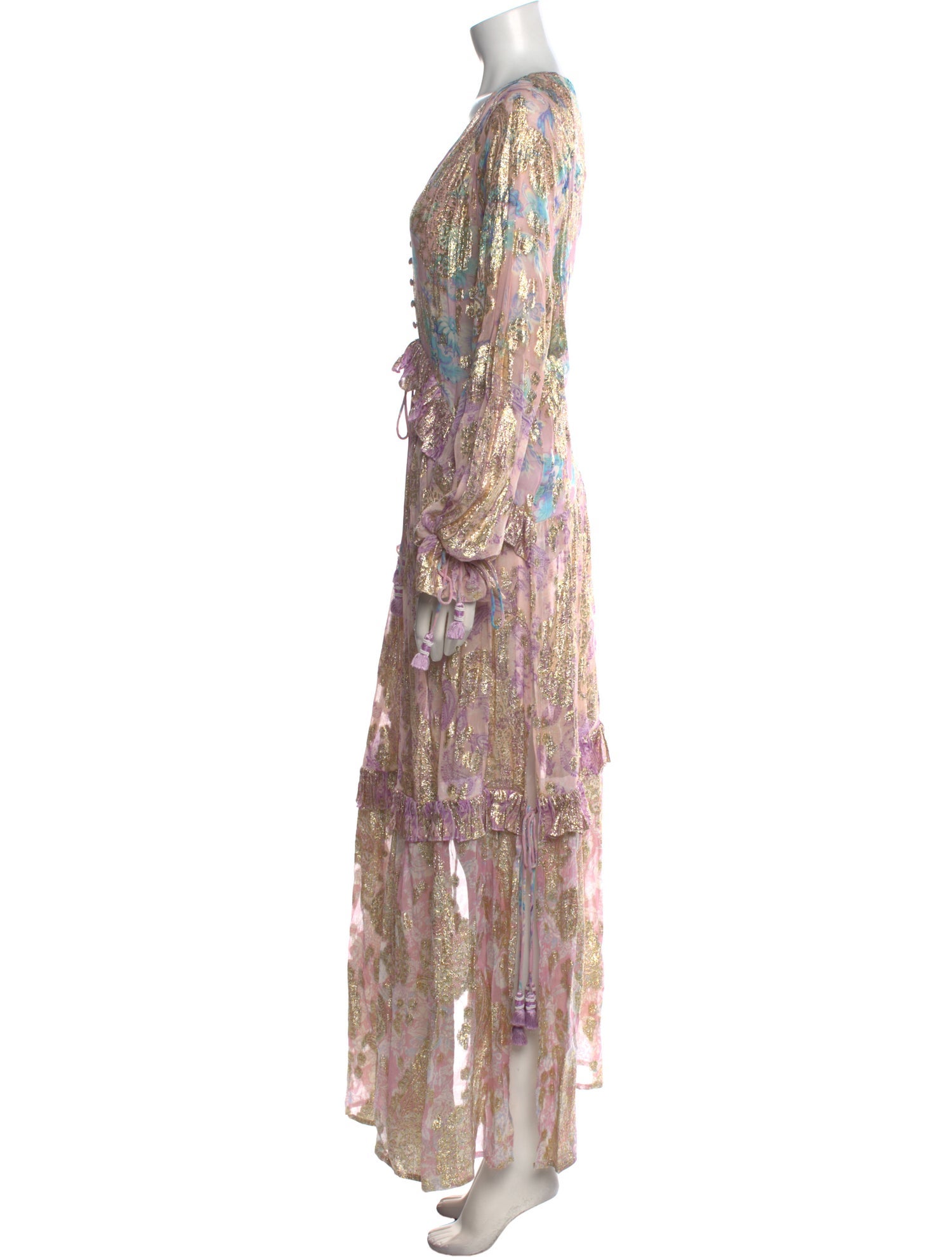 Hemant and Nandita Floral Print Long Dress