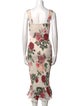 Hemant and Nandita Floral Print Midi Length Dress