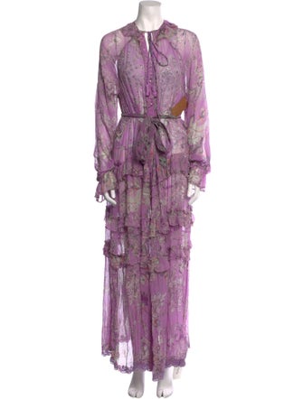 Hemant and Nandita Floral Print Long Dress