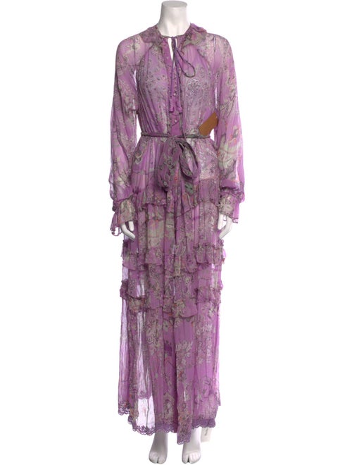 Hemant and Nandita Floral Print Long Dress