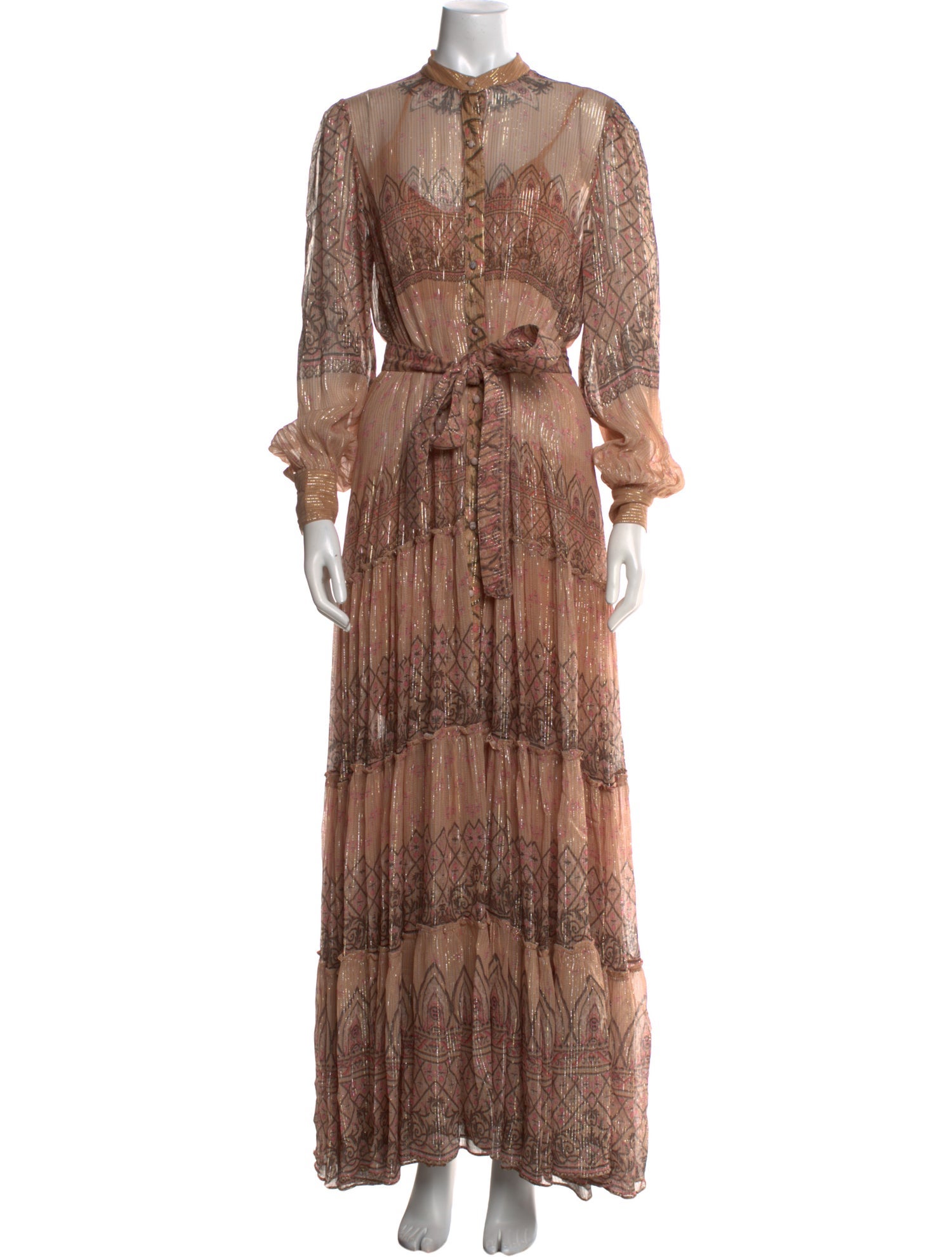 Hemant and Nandita Paisley Print Long Dress