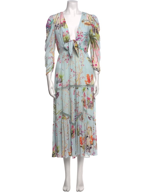 Hemant and Nandita Floral Print Long Dress