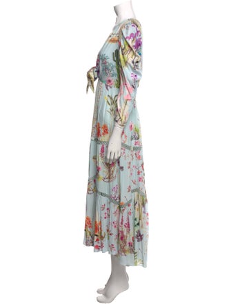 Hemant and Nandita Floral Print Long Dress