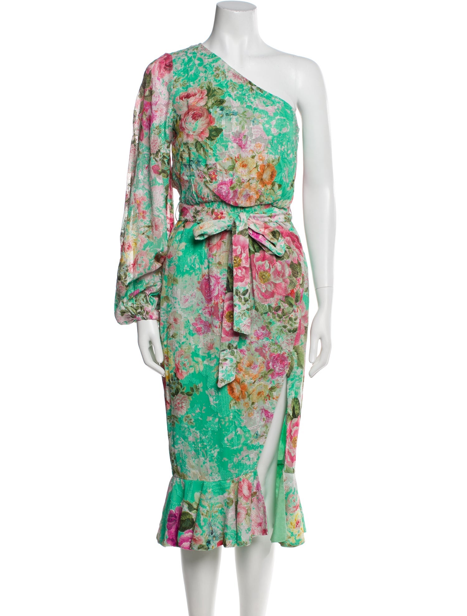 Hemant and Nandita Floral Print Midi Length Dress