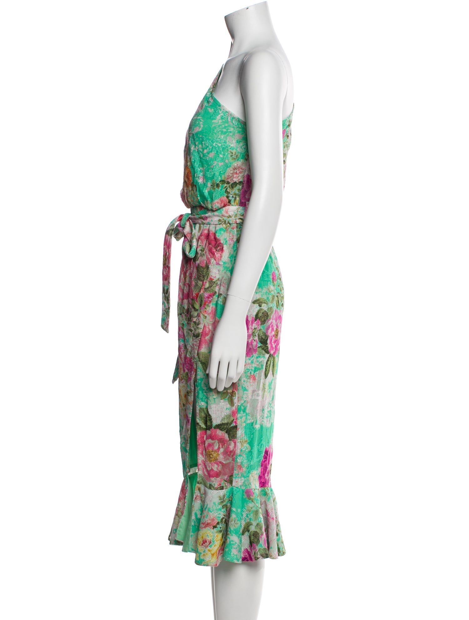 Hemant and Nandita Floral Print Midi Length Dress