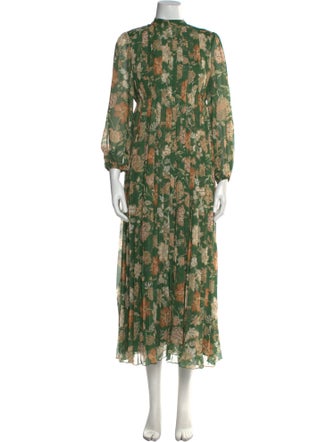 Hemant and Nandita Floral Print Long Dress