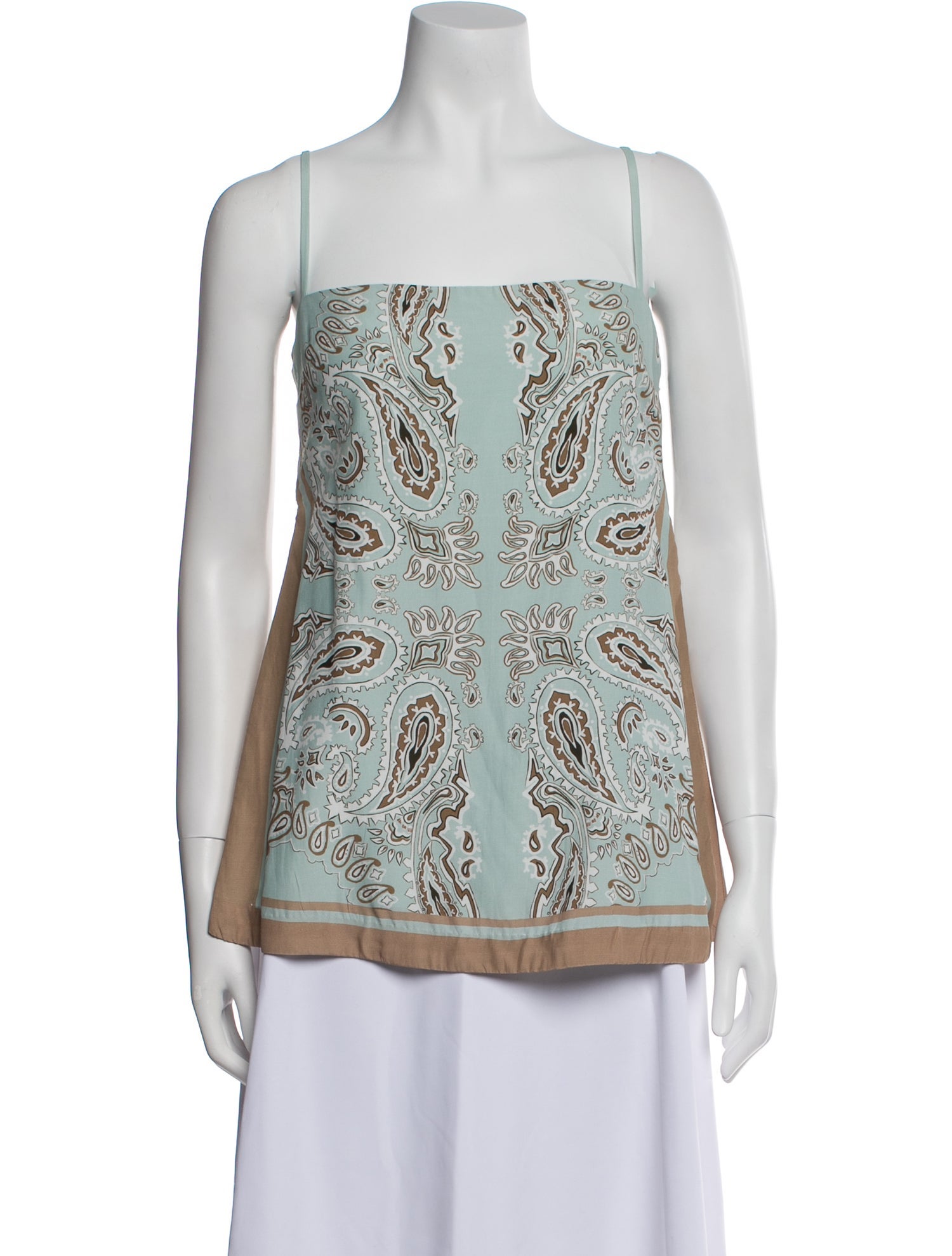 Hemant and Nandita Paisley Print Square Neckline Top w/ Tags