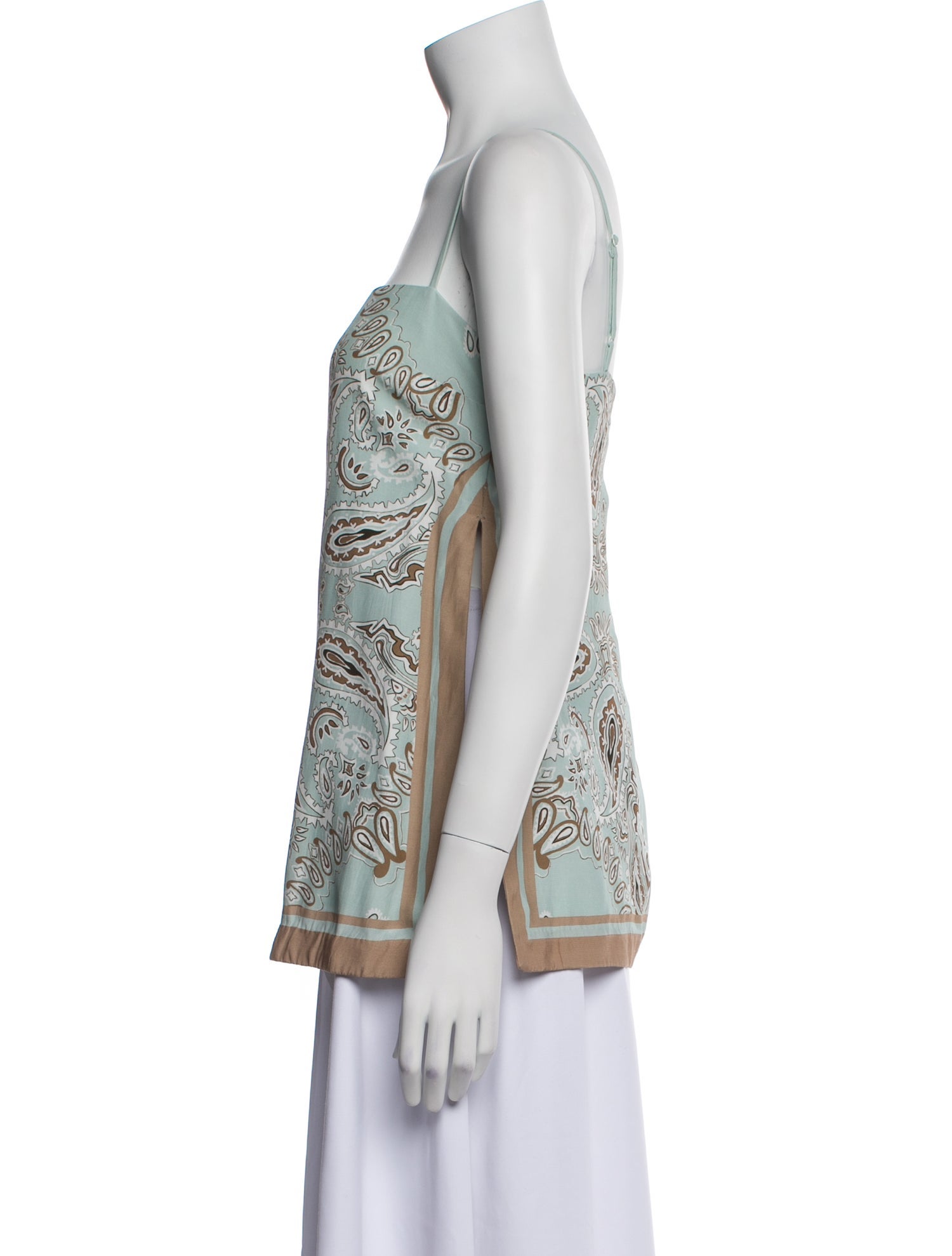 Hemant and Nandita Paisley Print Square Neckline Top w/ Tags