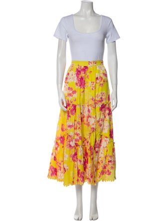 Hemant and Nandita Floral Print Cutout Accent Skirt Set