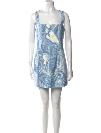 Hemant and Nandita Paisley Print Mini Dress