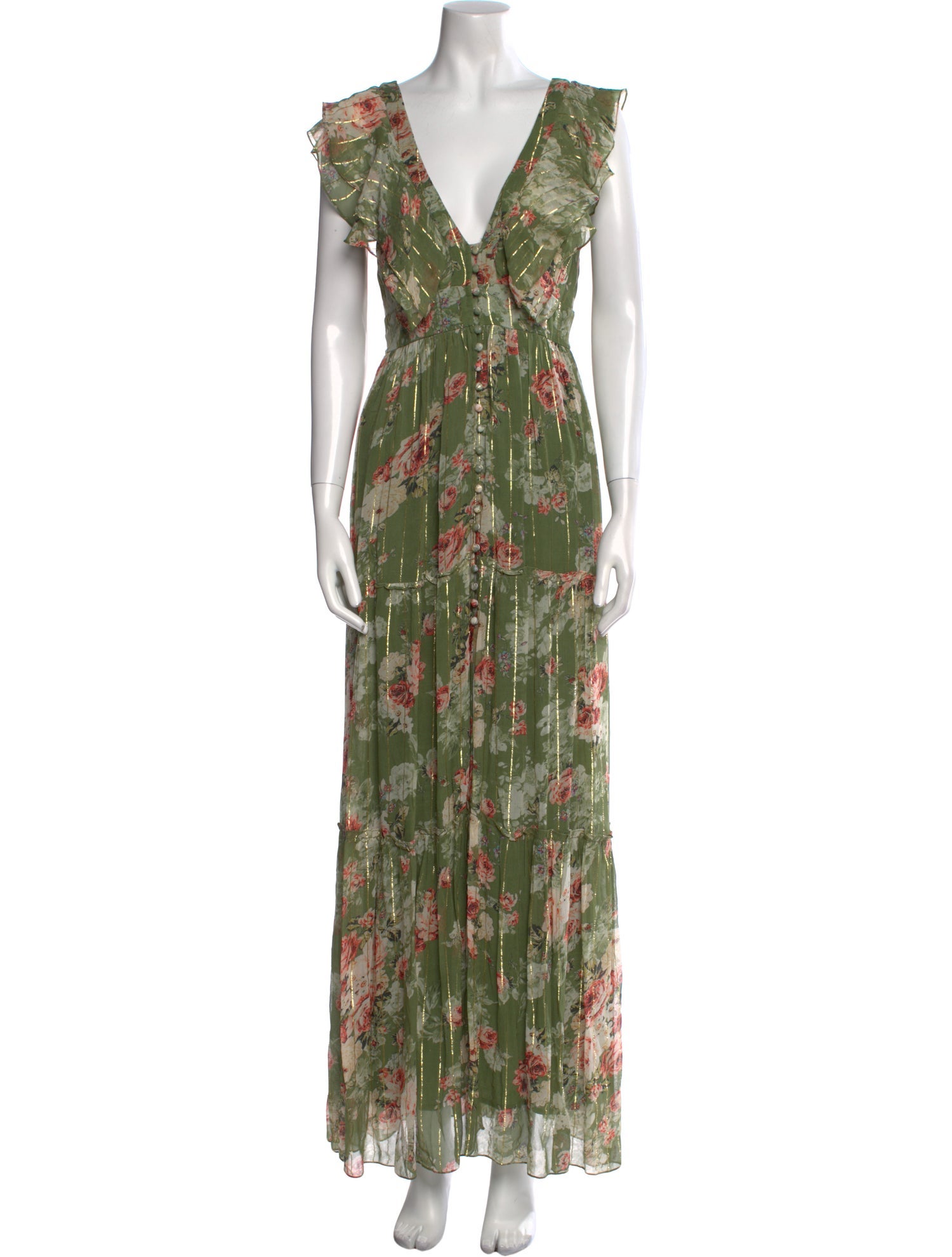 Hemant and Nandita Floral Print Long Dress