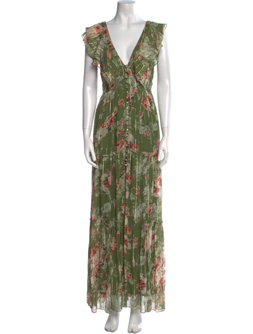 Hemant and Nandita Floral Print Long Dress