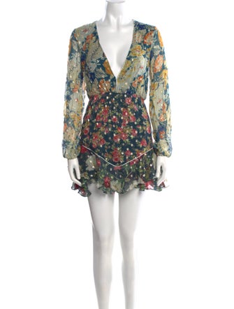 Hemant and Nandita Floral Print Mini Dress