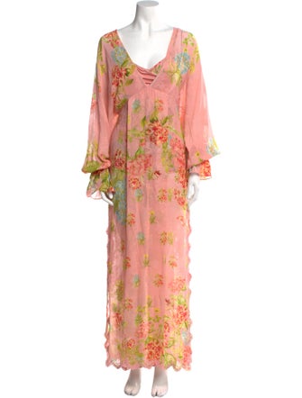 Hemant and Nandita Floral Print Long Dress