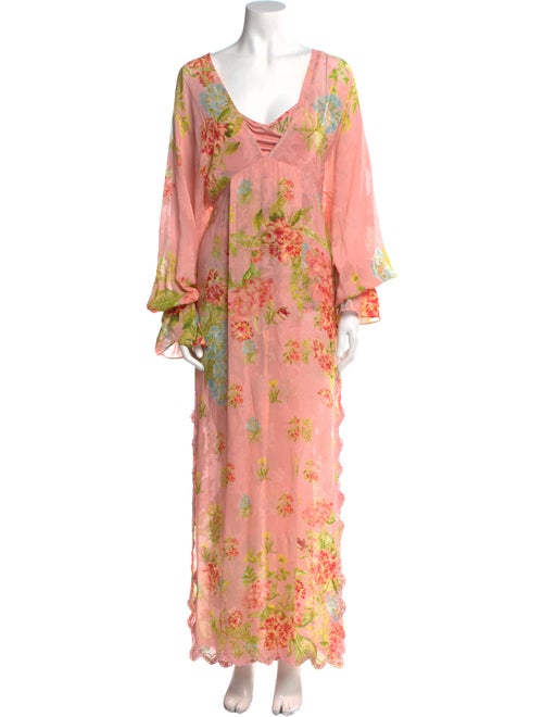 Hemant and Nandita Floral Print Long Dress