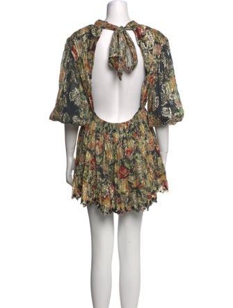 Hemant and Nandita Floral Print Mini Dress