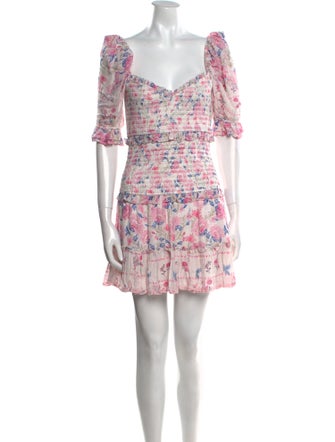 Hemant and Nandita Floral Print Mini Dress