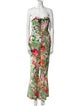 Hemant and Nandita Floral Print Strapless Jumpsuit
