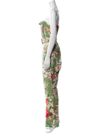 Hemant and Nandita Floral Print Strapless Jumpsuit