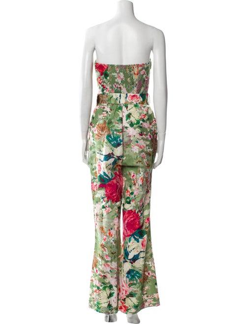 Hemant and Nandita Floral Print Strapless Jumpsuit