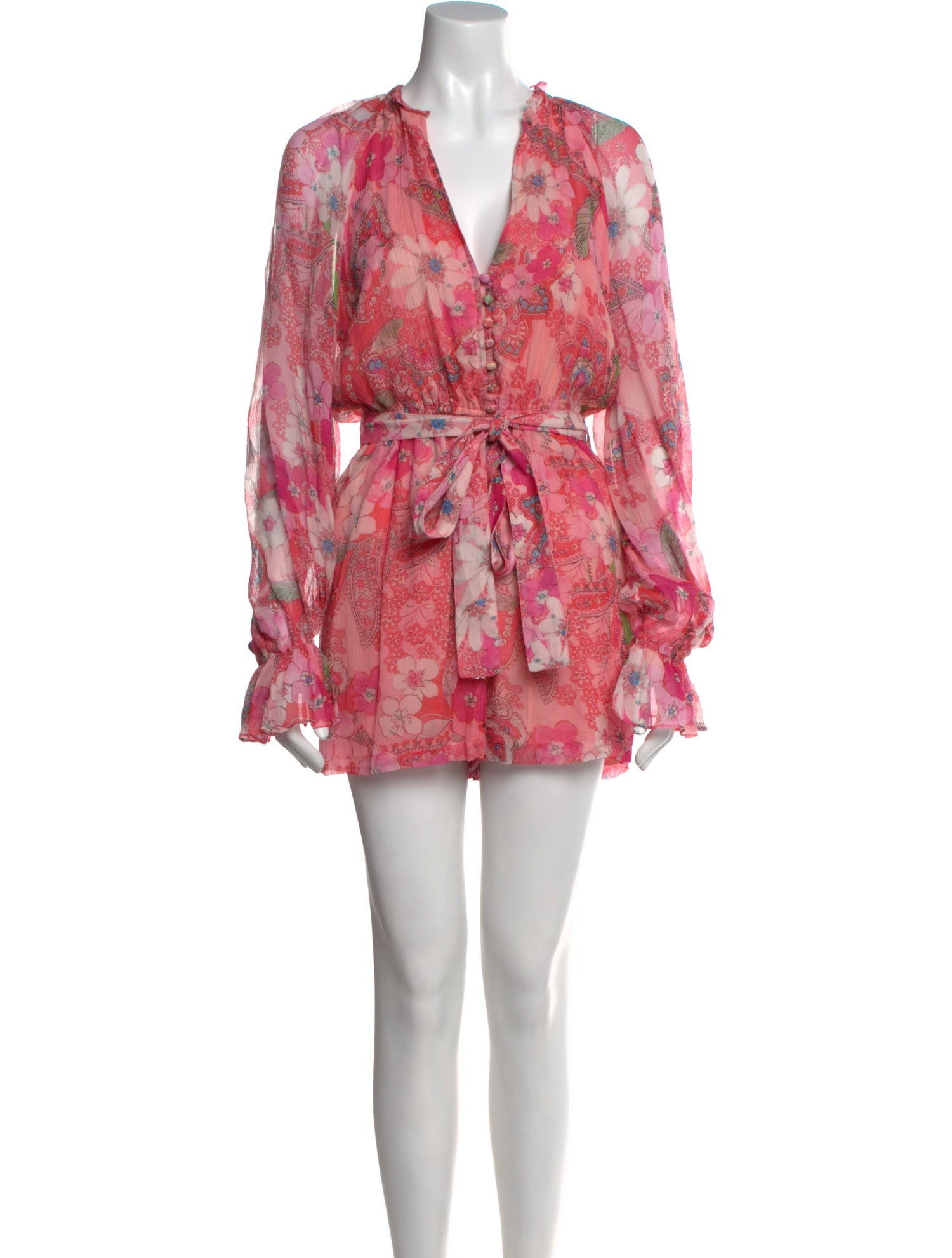 Hemant and Nandita Floral Print V-Neck Romper
