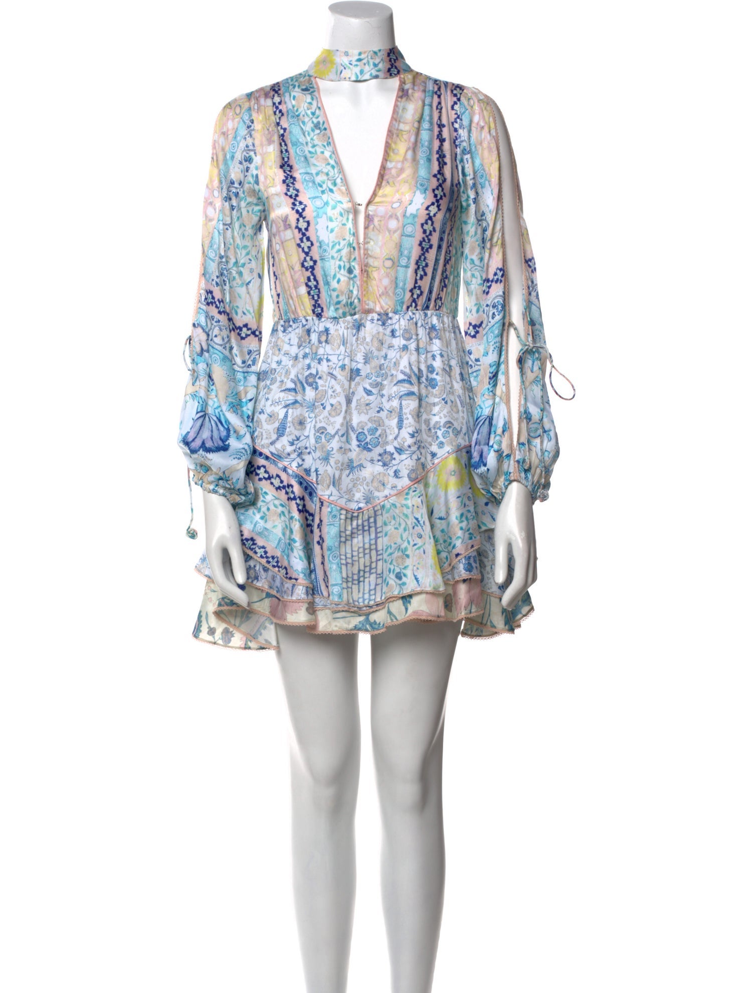 Hemant and Nandita Paisley Print Mini Dress