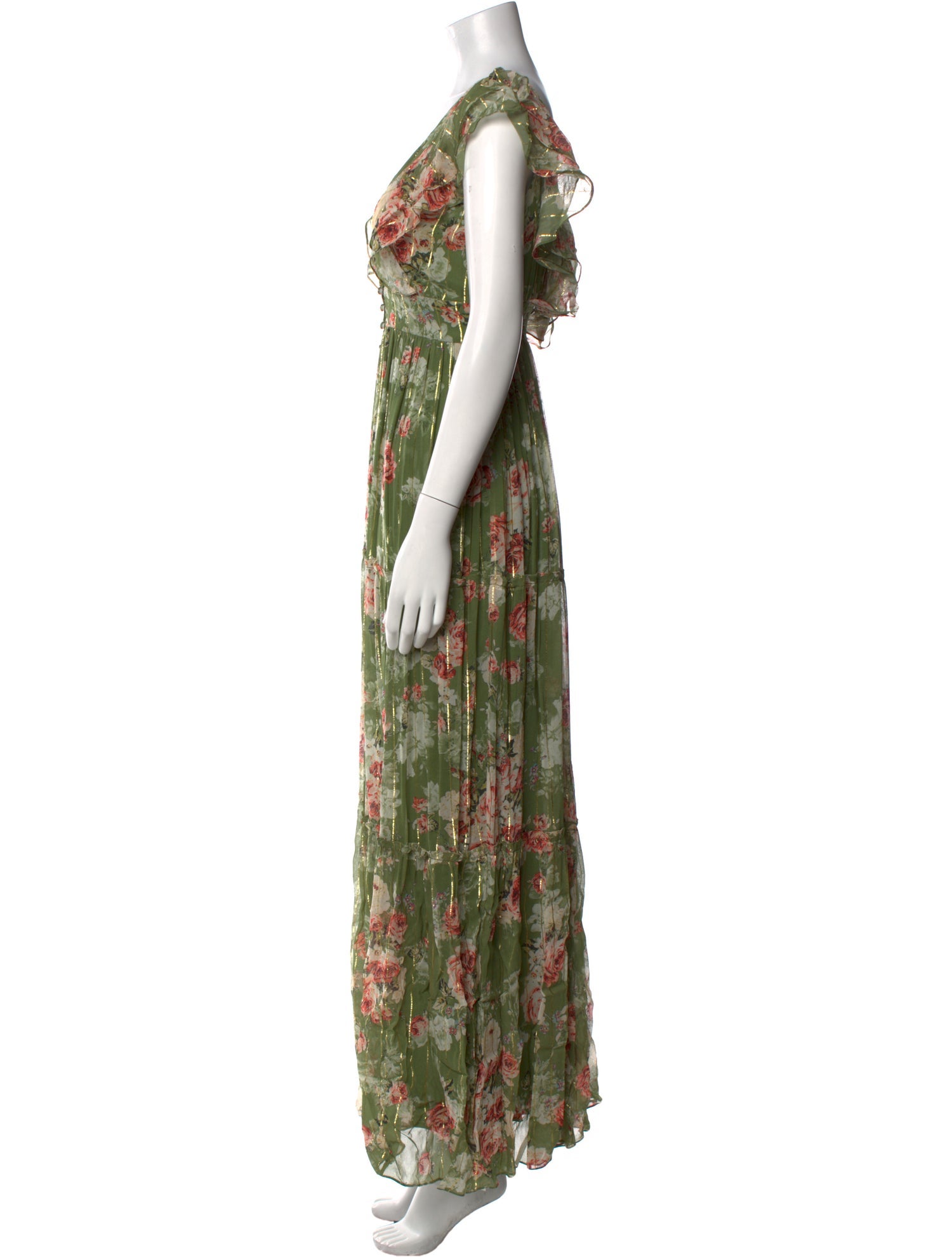 Hemant and Nandita Floral Print Long Dress w/ Tags