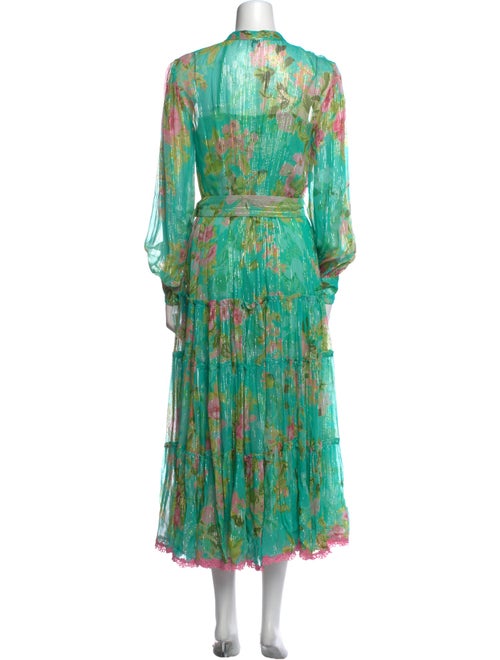 Hemant and Nandita Floral Print Long Dress