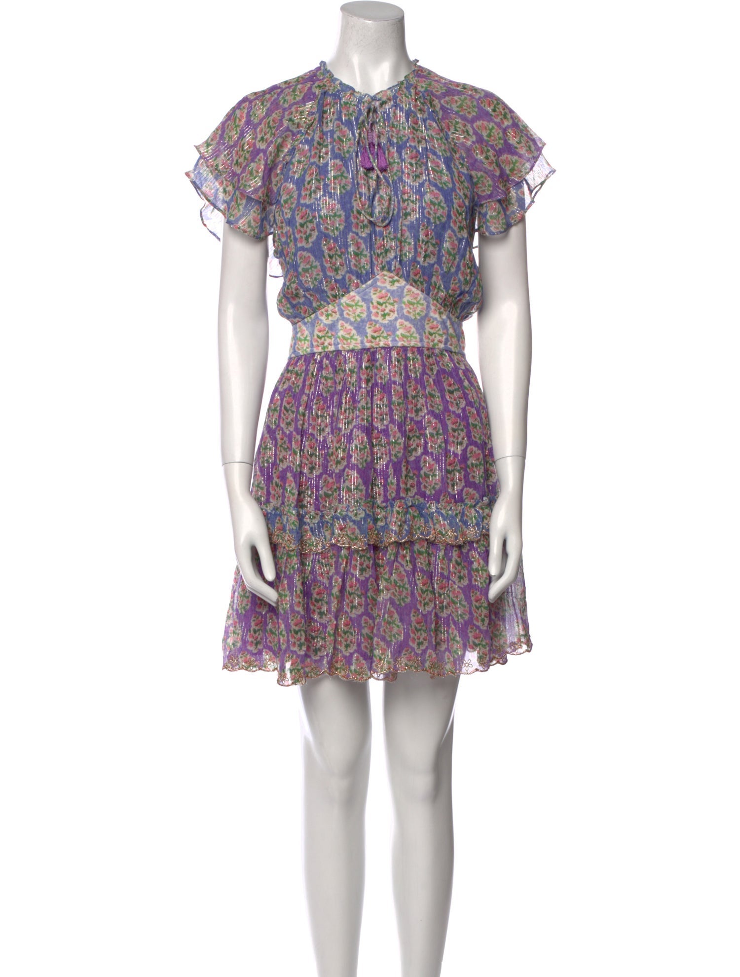 Hemant and Nandita Floral Print Mini Dress