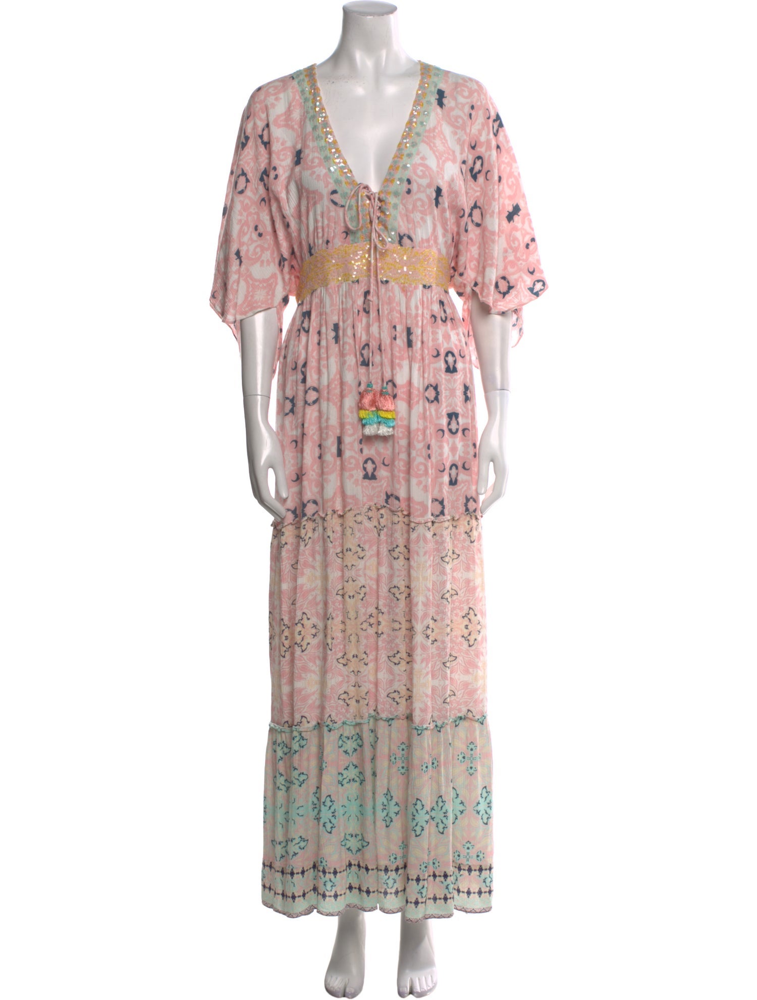 Hemant and Nandita Floral Print Long Dress