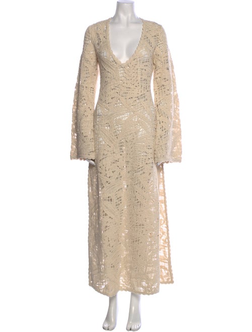 Hemant and Nandita V-Neck Long Dress