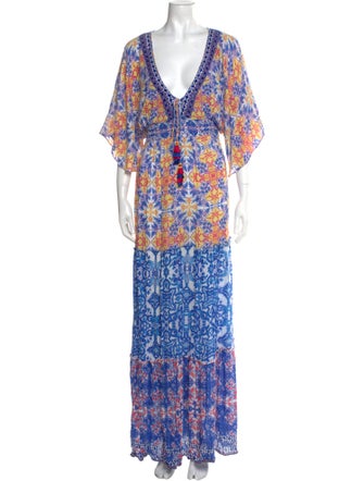 Hemant and Nandita Floral Print Long Dress