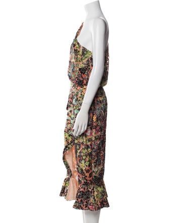 Hemant and Nandita Floral Print Midi Length Dress