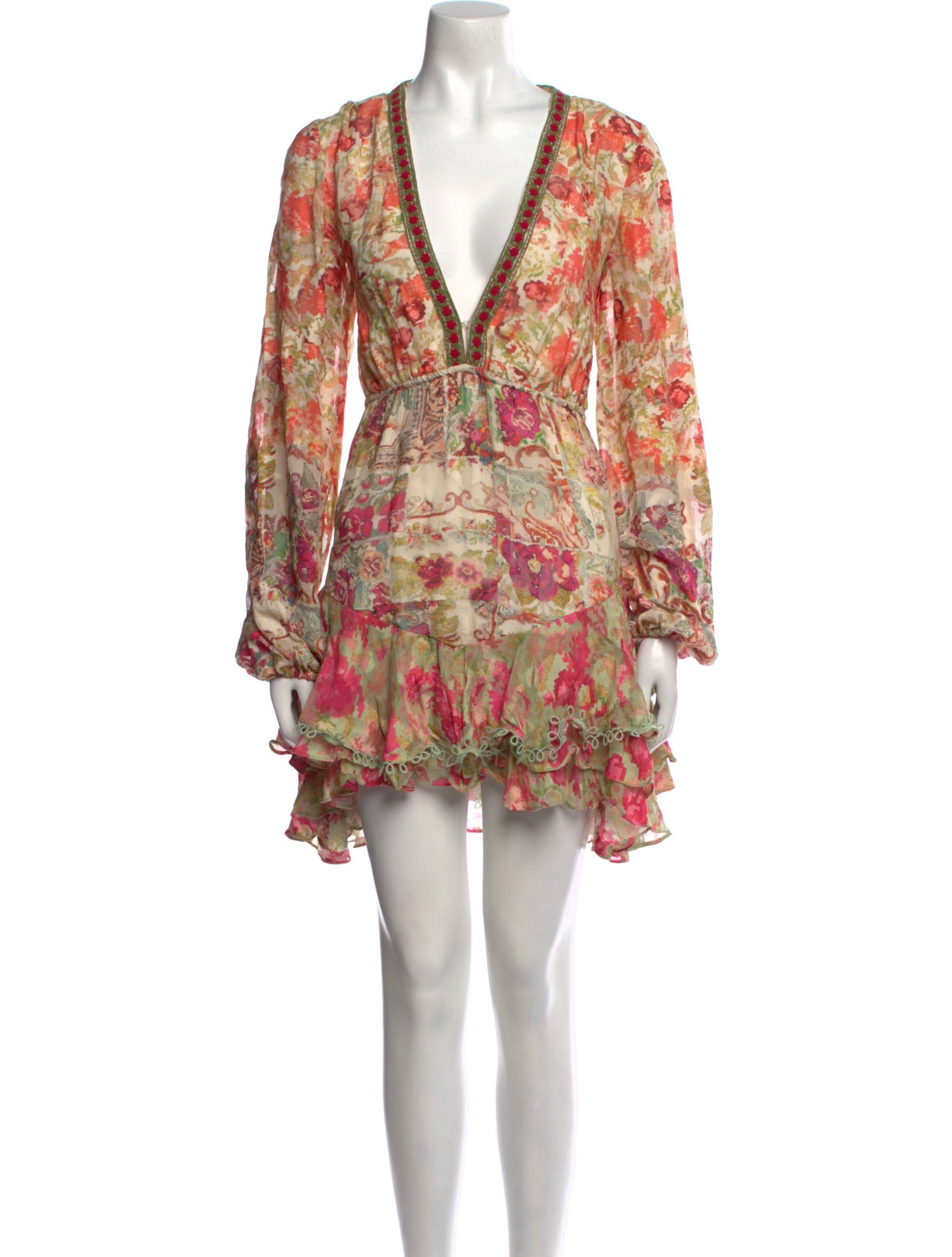 Hemant and Nandita Floral Print Mini Dress