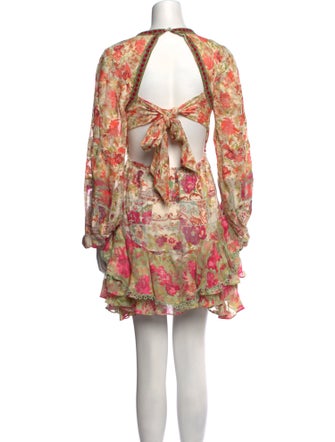 Hemant and Nandita Floral Print Mini Dress