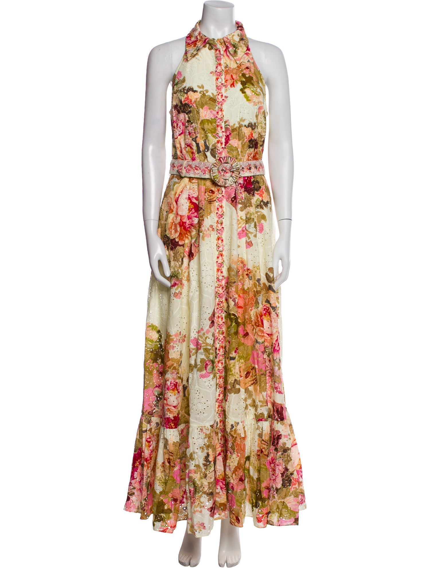 Hemant and Nandita Floral Print Long Dress w/ Tags