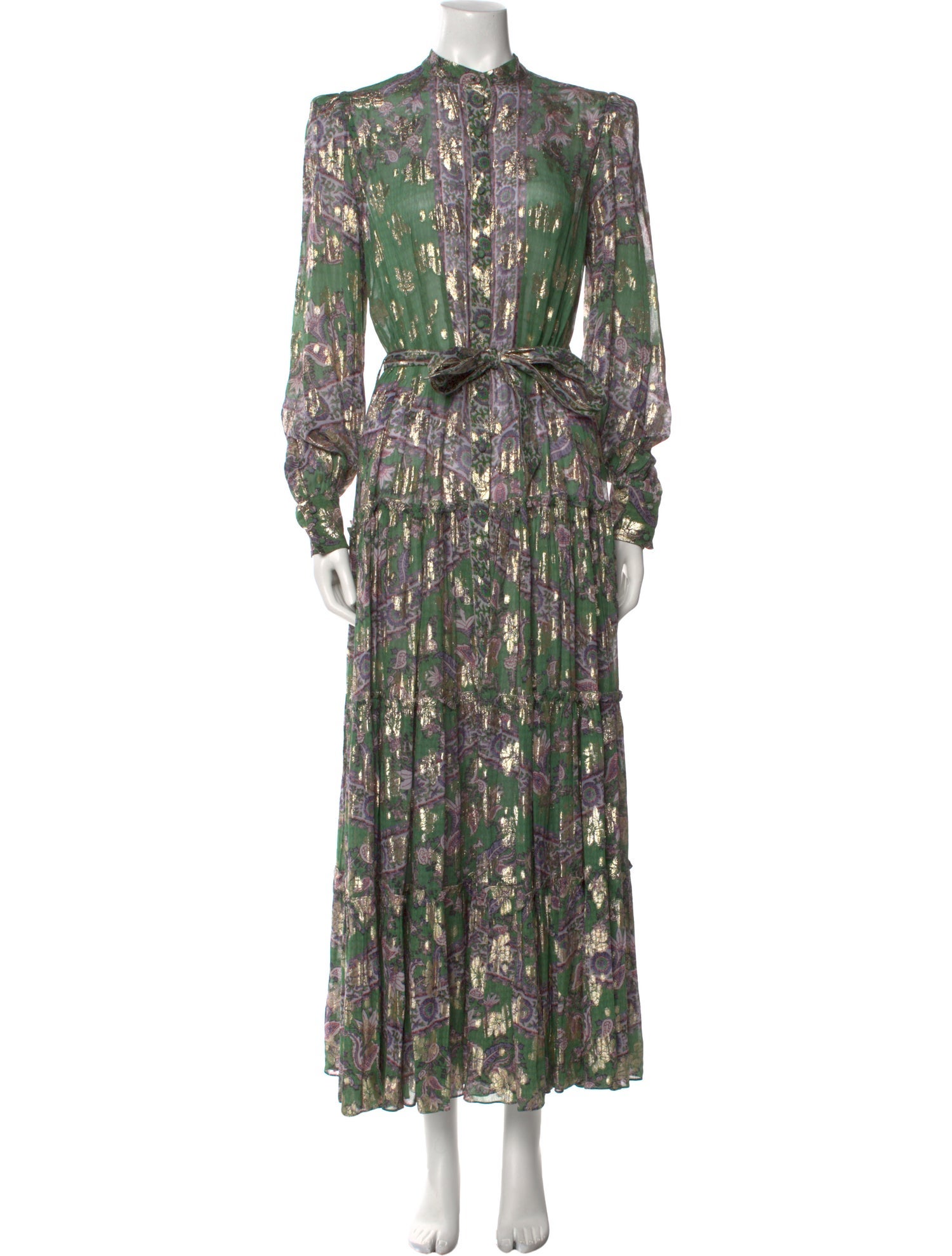 Hemant and Nandita Floral Print Long Dress