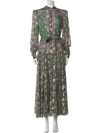 Hemant and Nandita Floral Print Long Dress