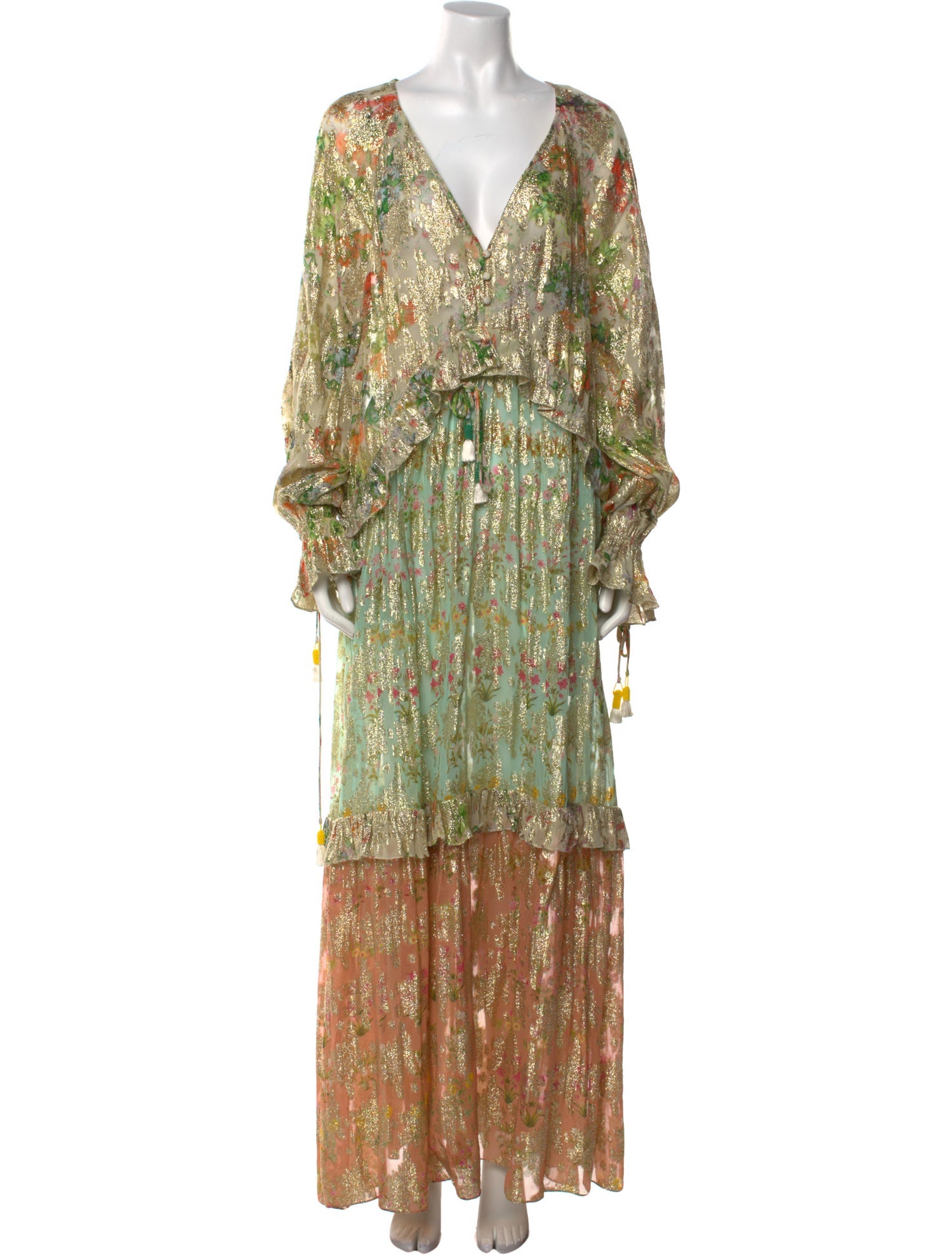 Hemant and Nandita Floral Print Long Dress