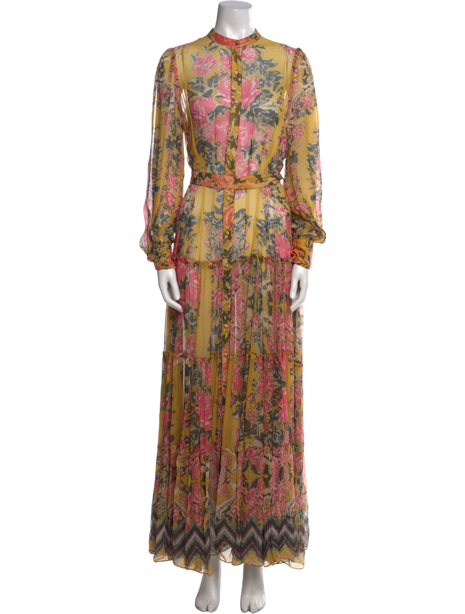 Hemant and Nandita Floral Print Long Dress