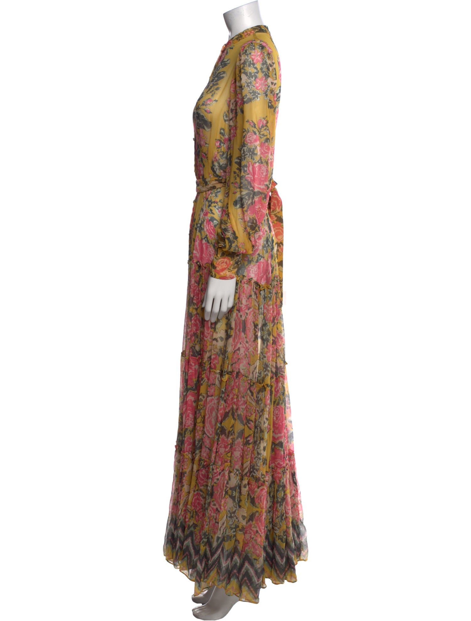 Hemant and Nandita Floral Print Long Dress