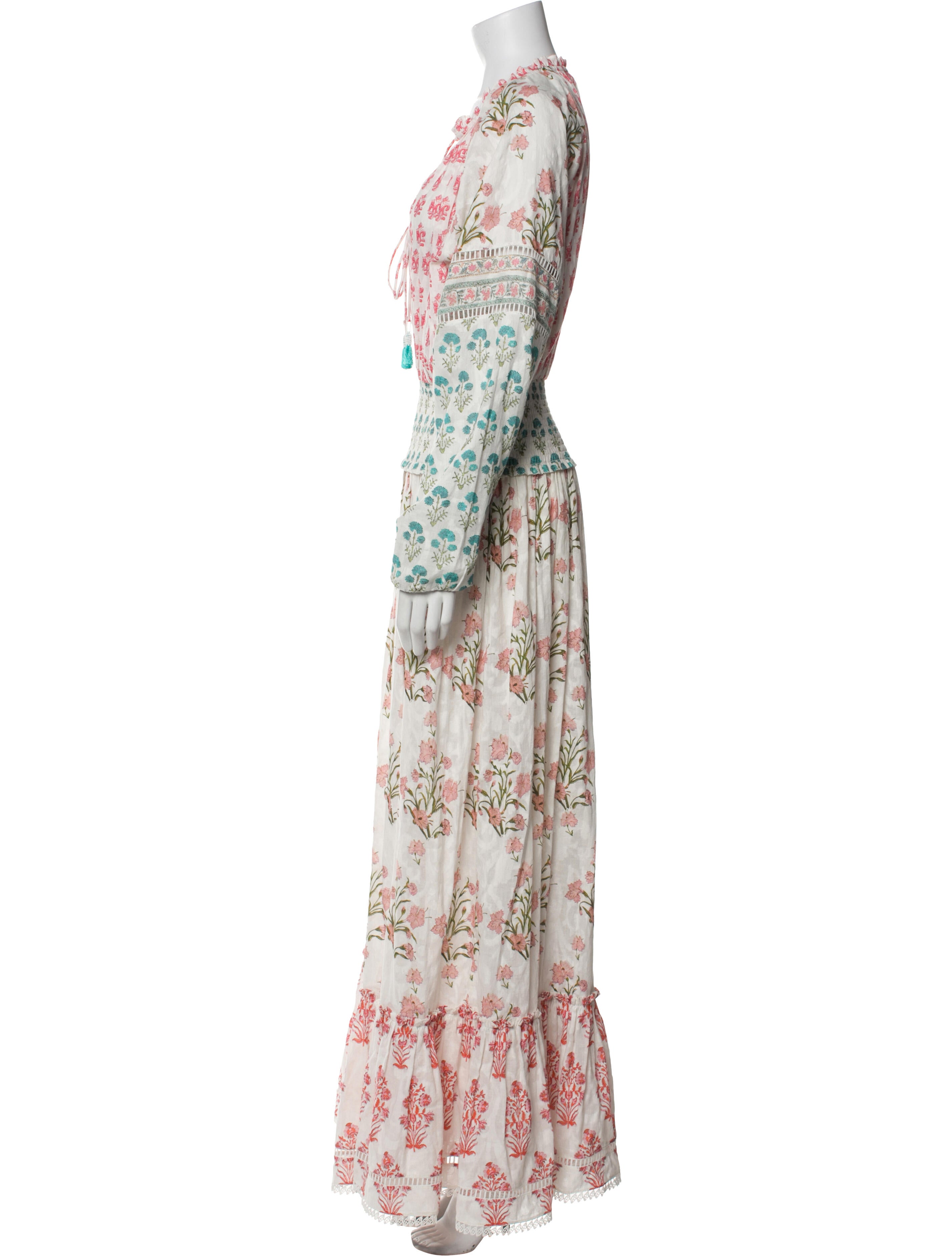 Hemant and Nandita Floral Print Long Dress