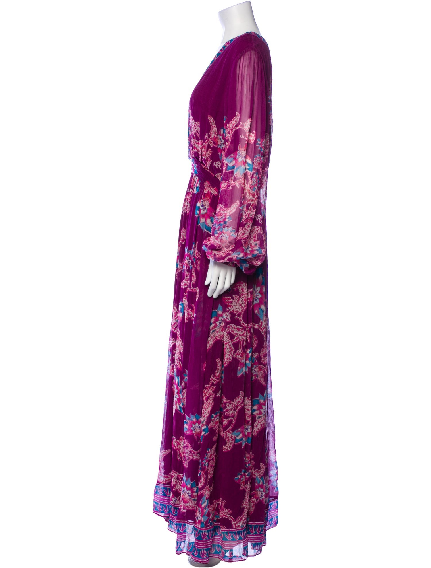 Hemant and Nandita Floral Print Long Dress