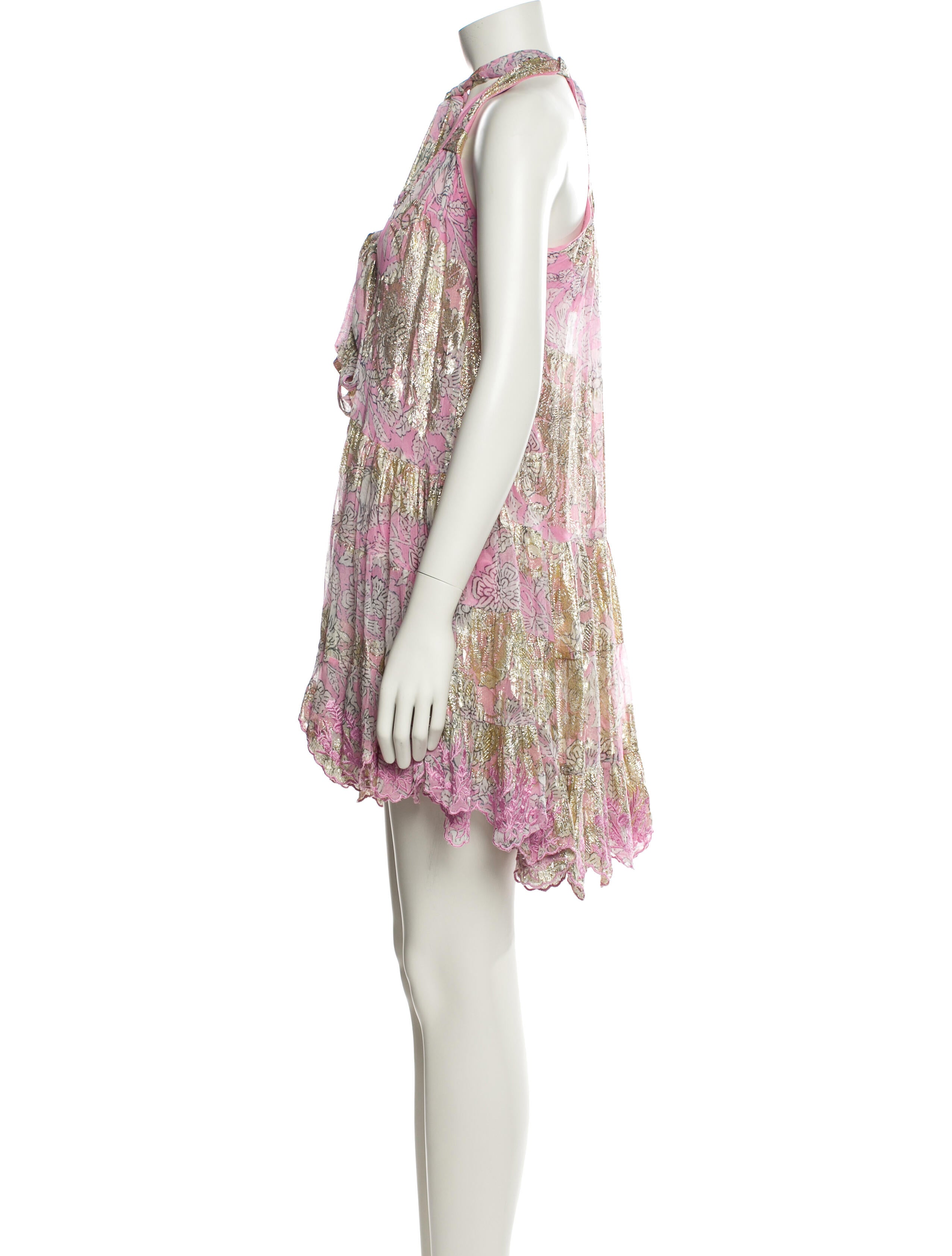 Hemant and Nandita Paisley Print Mini Dress