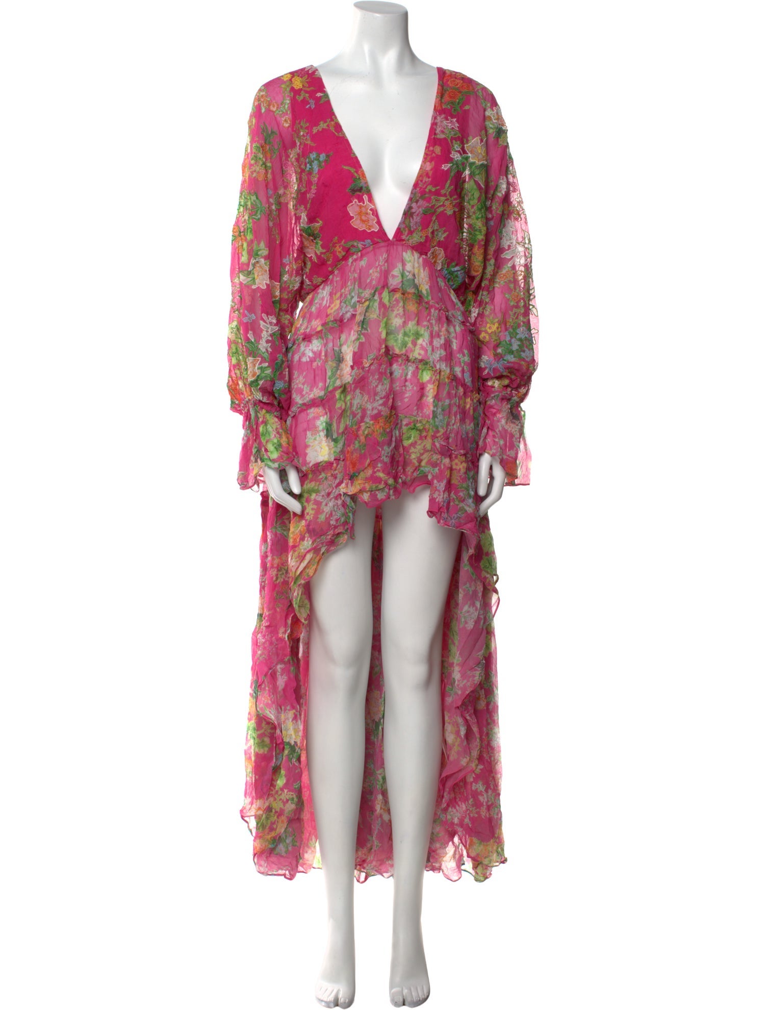 Hemant and Nandita Floral Print Long Dress w/ Tags