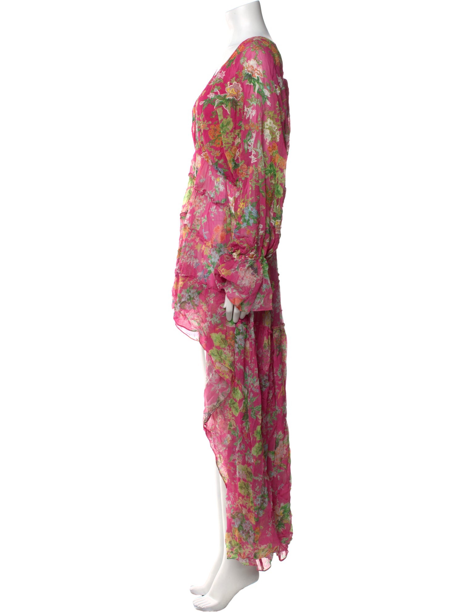 Hemant and Nandita Floral Print Long Dress w/ Tags