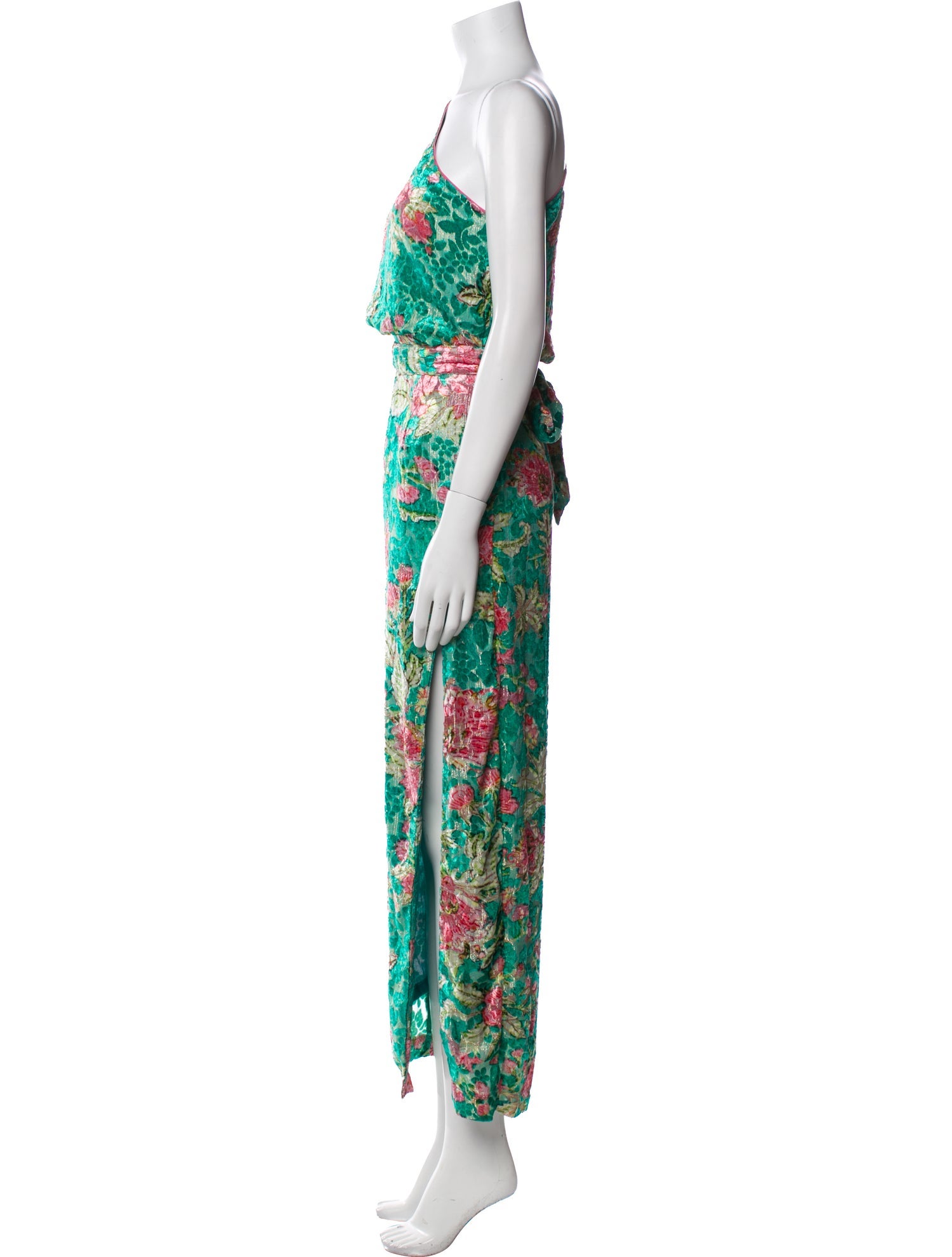 Hemant and Nandita Floral Print Long Dress w/ Tags